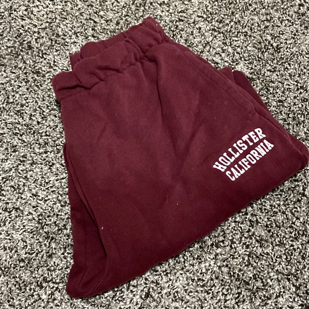Maroon Hollister Sweatpants